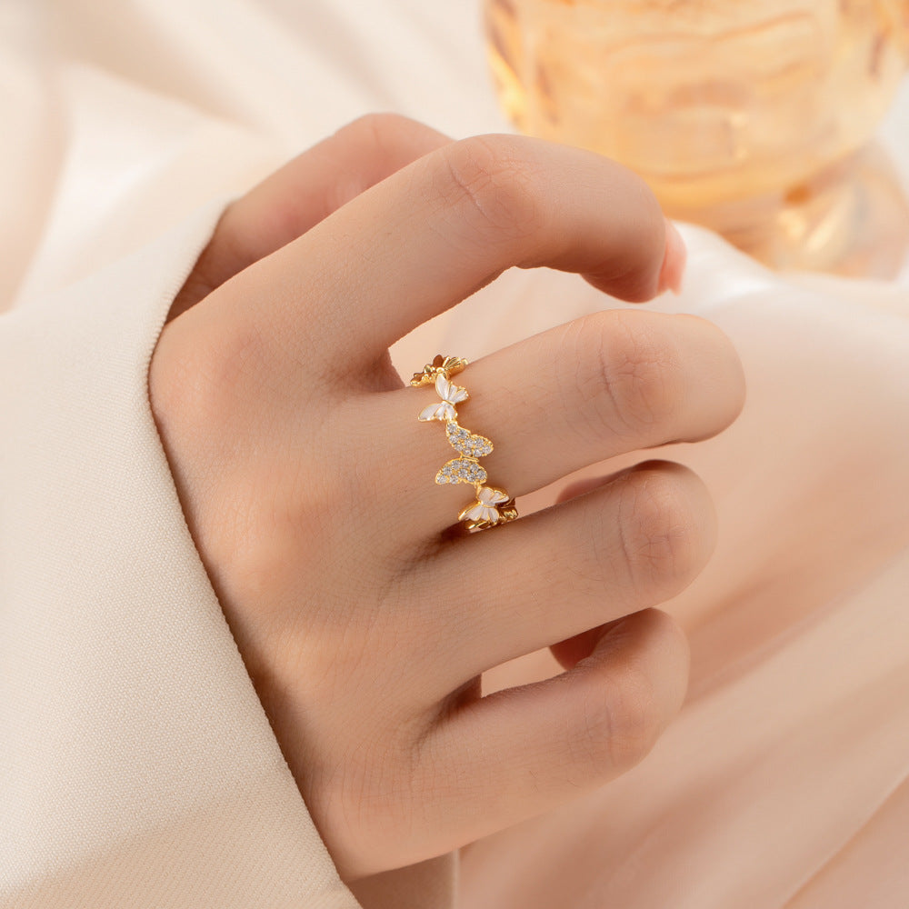 Nella Iridescent Butterfly Ring [ANE3L1B6]
