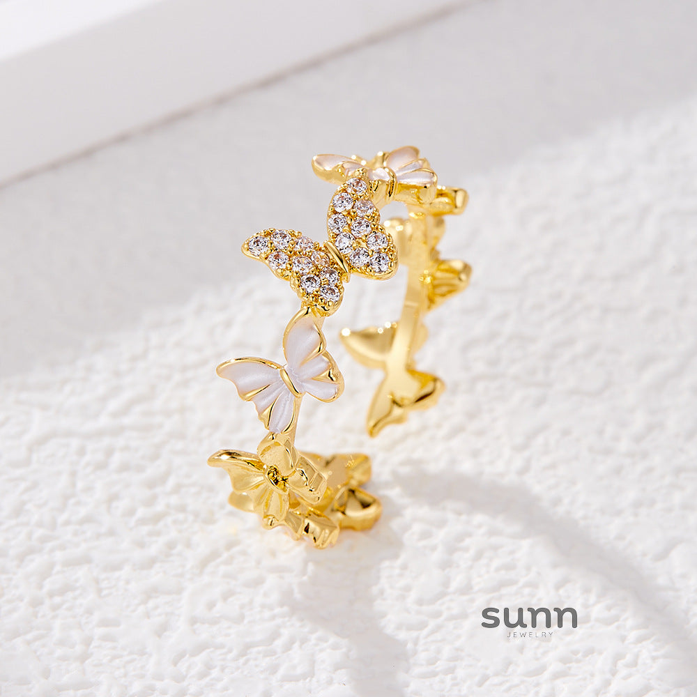 Nella Iridescent Butterfly Ring [UT1W4NE0]