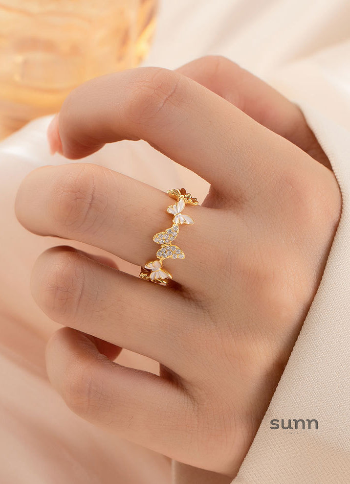 Nella Iridescent Butterfly Ring [LK07ZYZ2]
