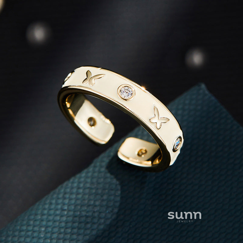 Neriah Enamel Butterfly Ring [UMS7GIL8]