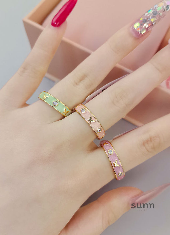 Neriah Enamel Butterfly Ring [JDAJ5PVR]