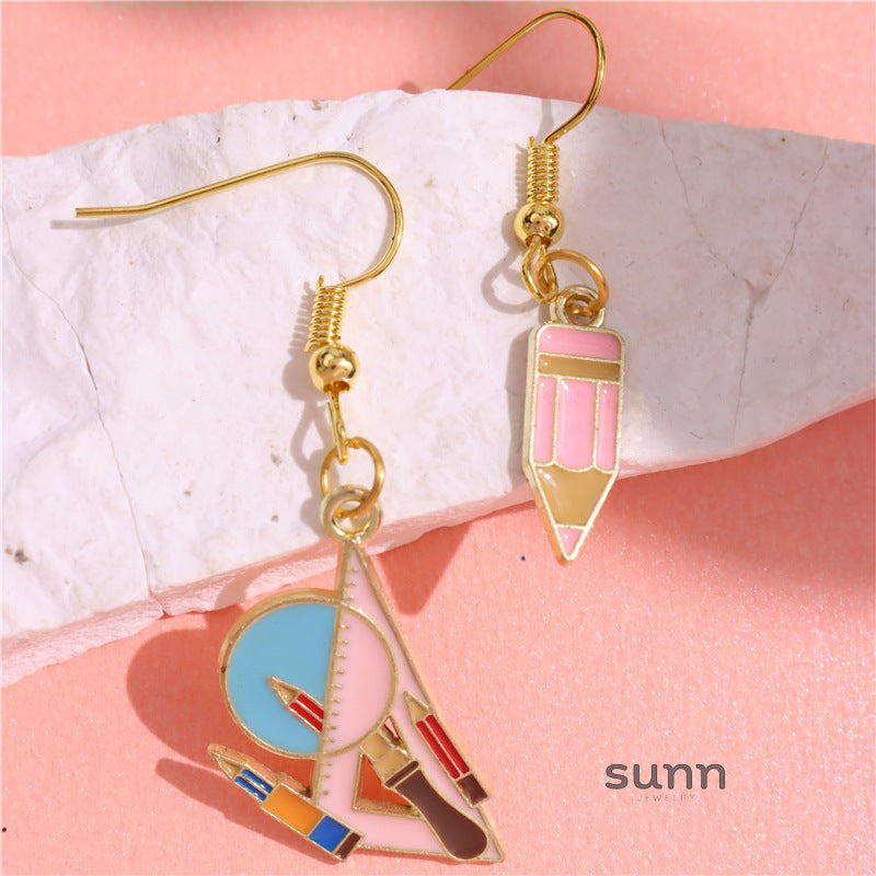 Neve Asymmetric Drop Earrings [AA3I0R5A]