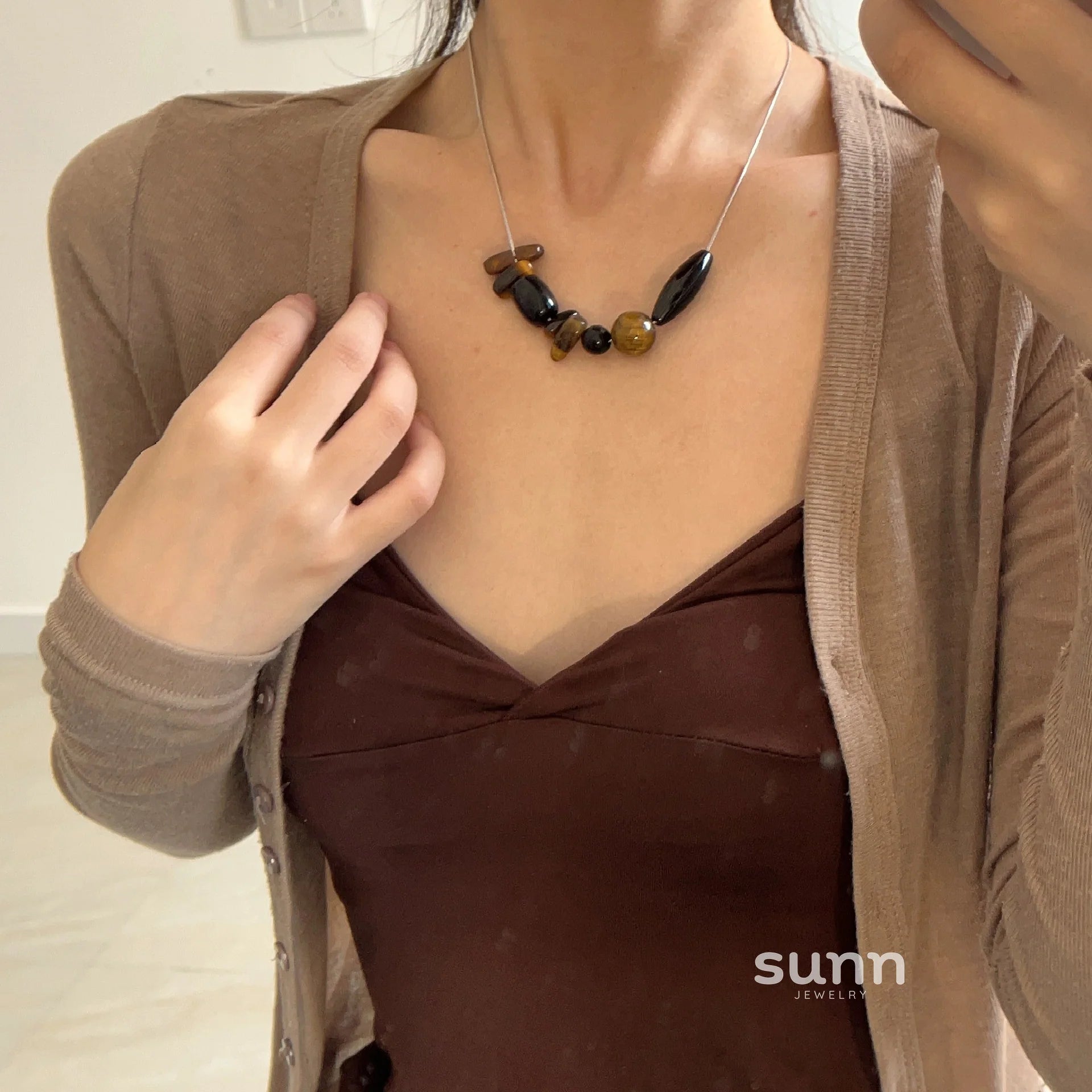 Neyla Vintage Tiger Eye Necklace
