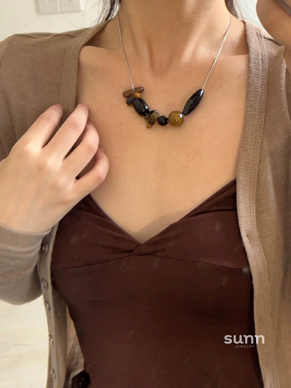 Neyla Vintage Tiger Eye Necklace