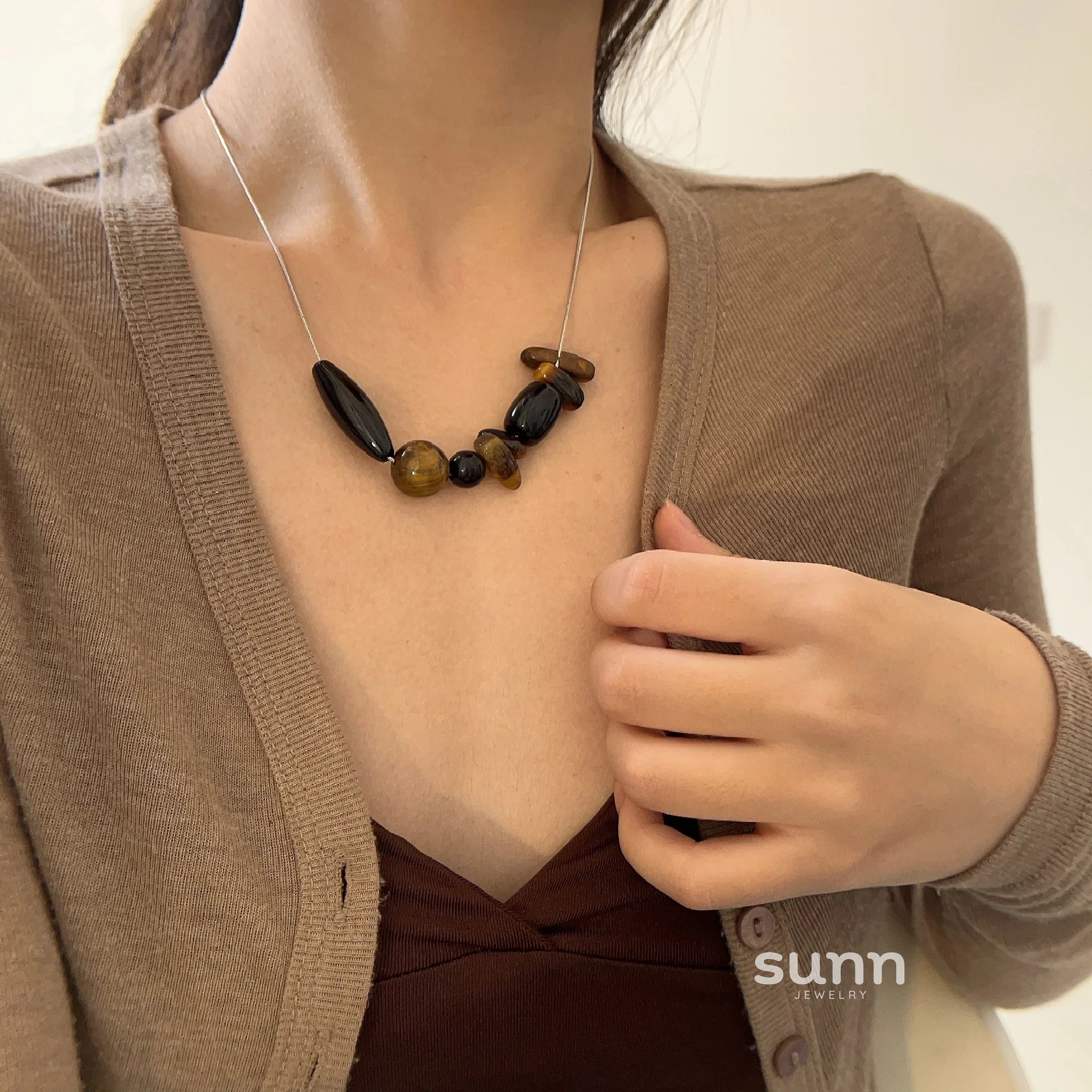 Neyla Vintage Tiger Eye Necklace