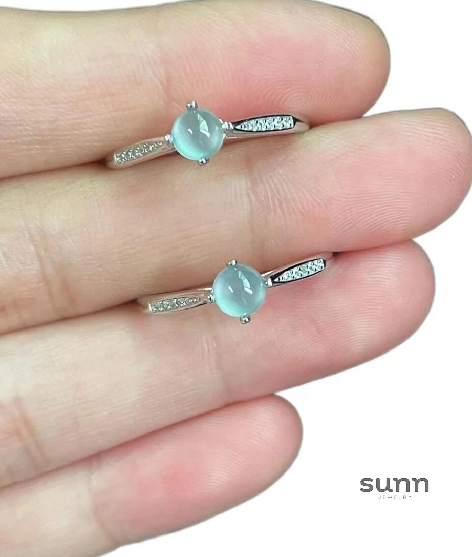 Niah Ice Jade Cabochon Ring