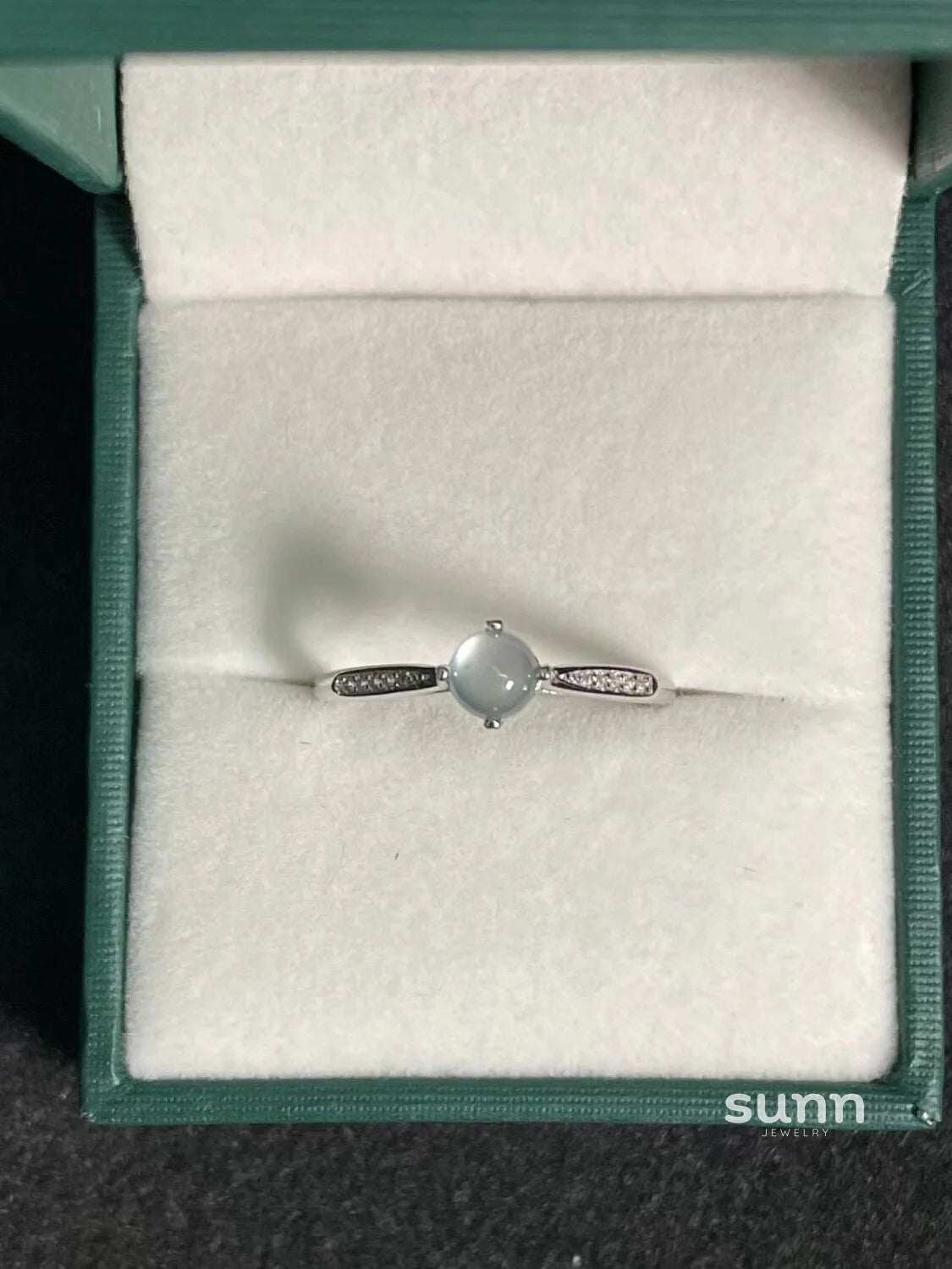 Niah Ice Jade Cabochon Ring
