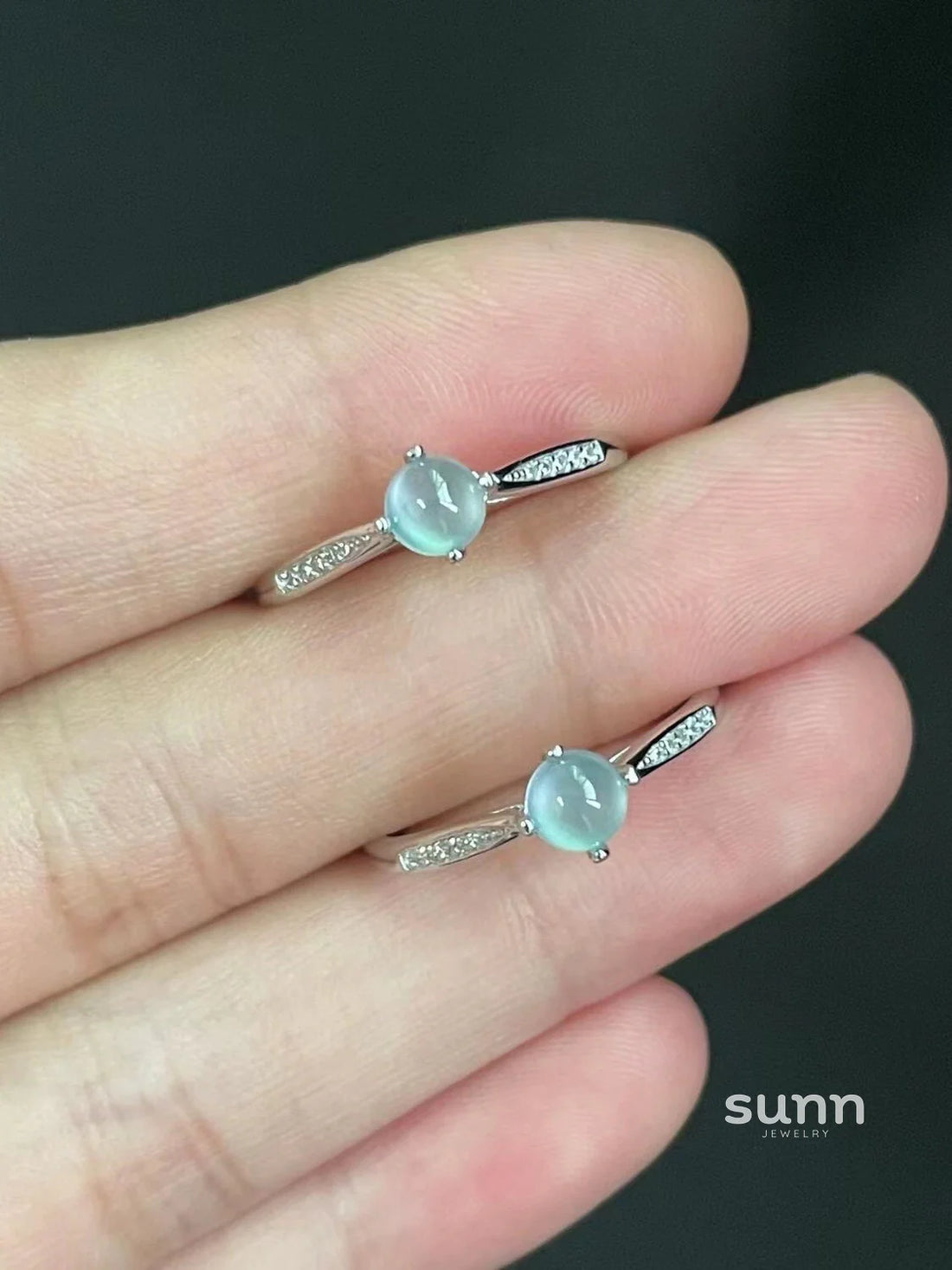 Niah Ice Jade Cabochon Ring
