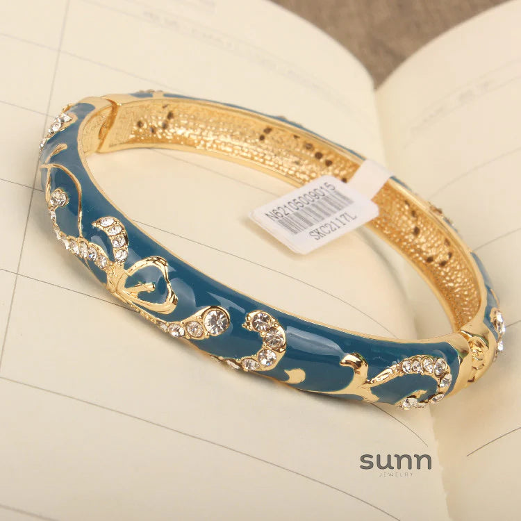 Nicolette Enamel Cuff Bracelet