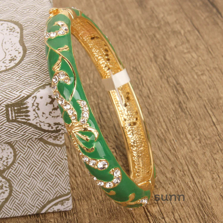 Nicolette Enamel Cuff Bracelet