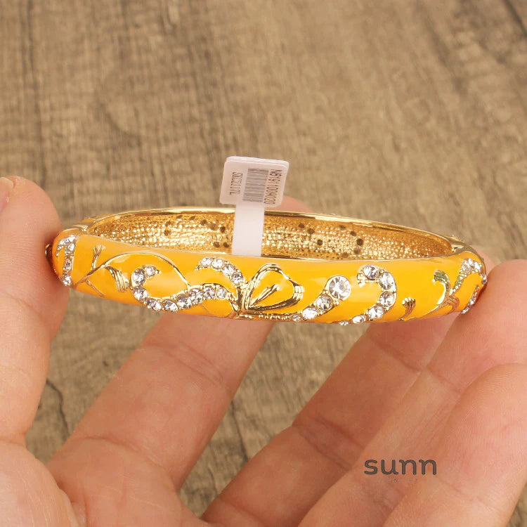 Nicolette Enamel Cuff Bracelet