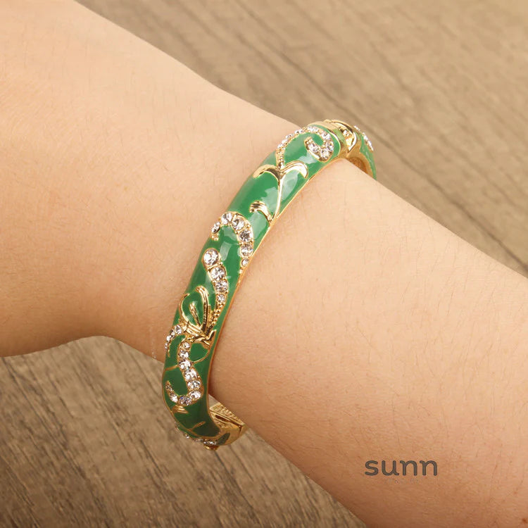 Nicolette Enamel Cuff Bracelet
