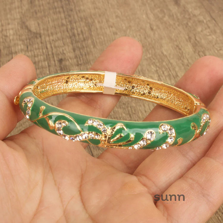 Nicolette Enamel Cuff Bracelet
