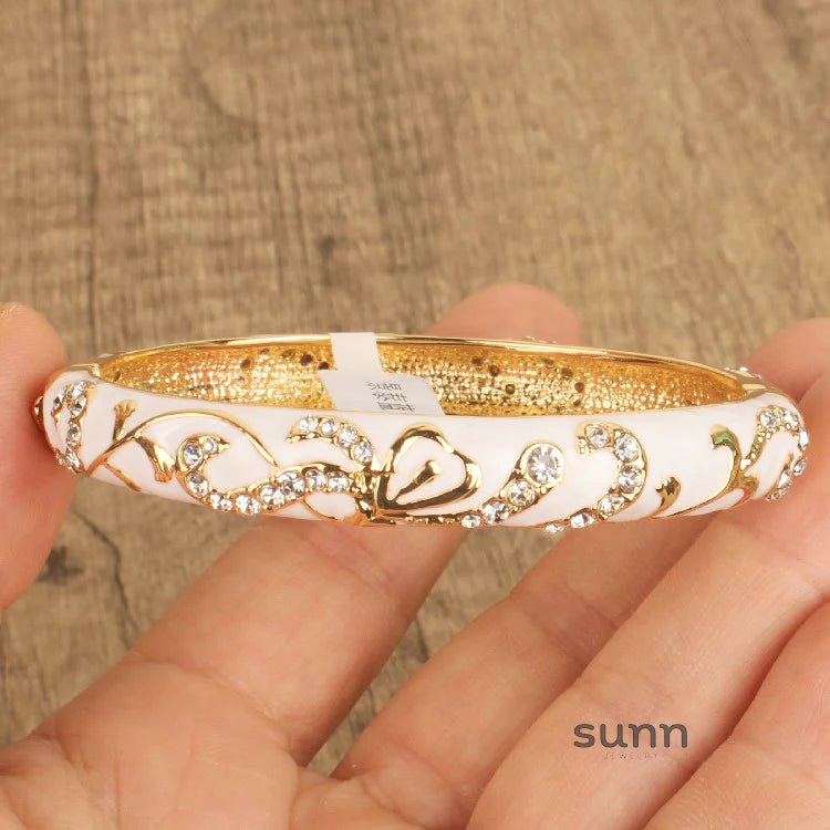 Nicolette Enamel Cuff Bracelet