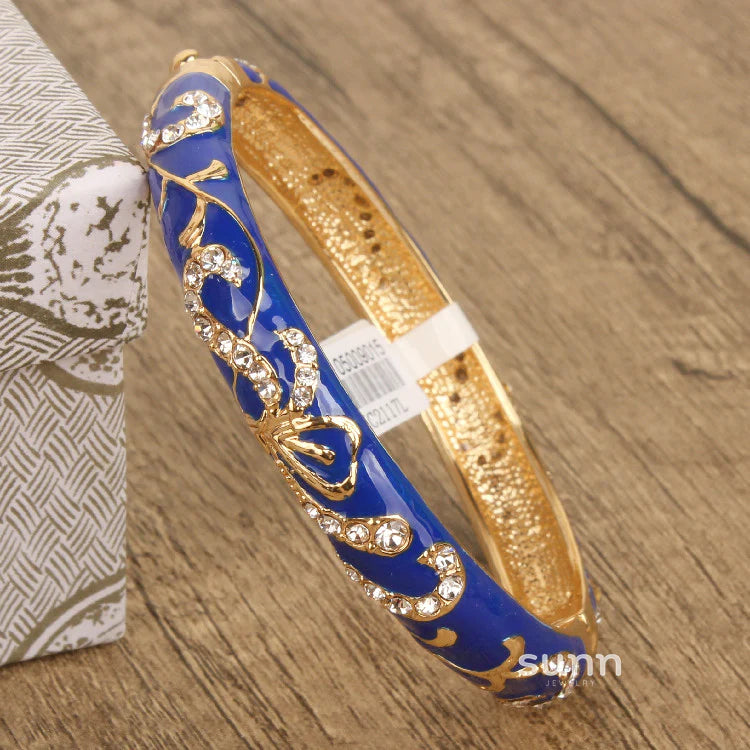Nicolette Enamel Cuff Bracelet