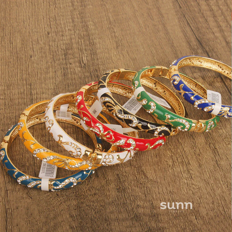 Nicolette Enamel Cuff Bracelet