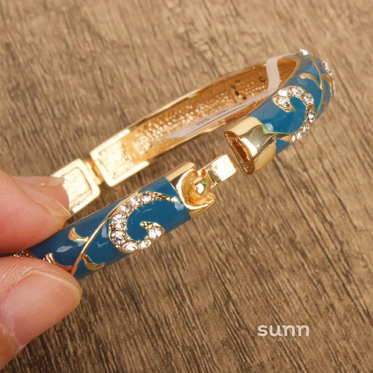 Nicolette Enamel Cuff Bracelet