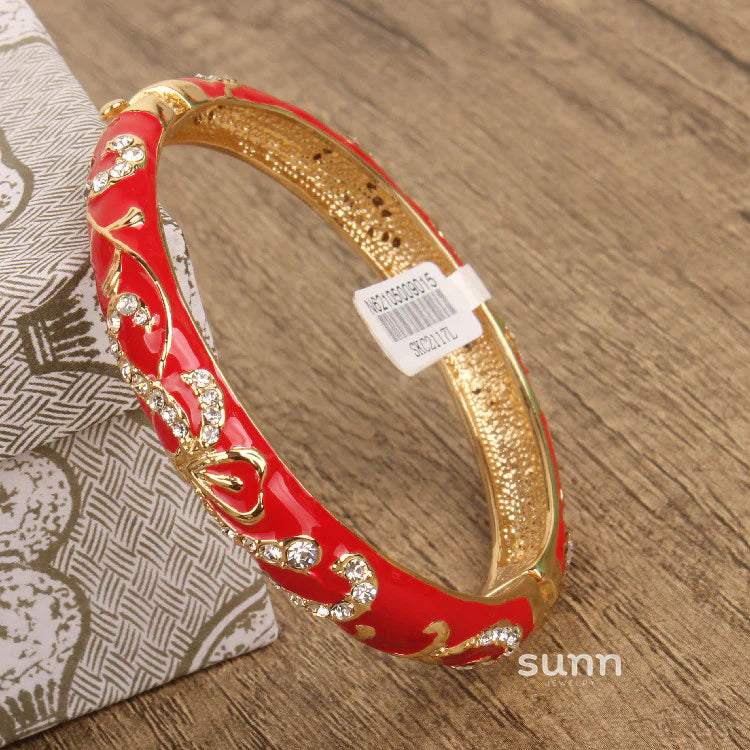 Nicolette Enamel Cuff Bracelet