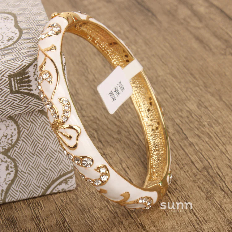 Nicolette Enamel Cuff Bracelet