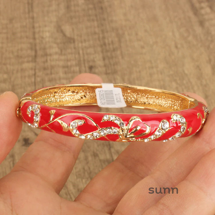 Nicolette Enamel Cuff Bracelet