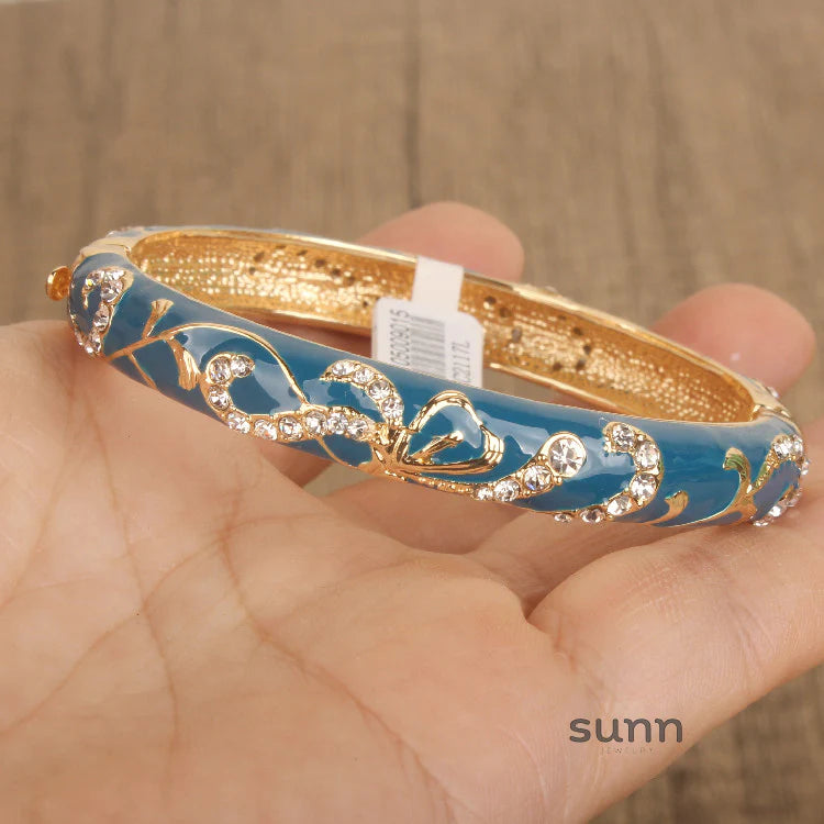 Nicolette Enamel Cuff Bracelet