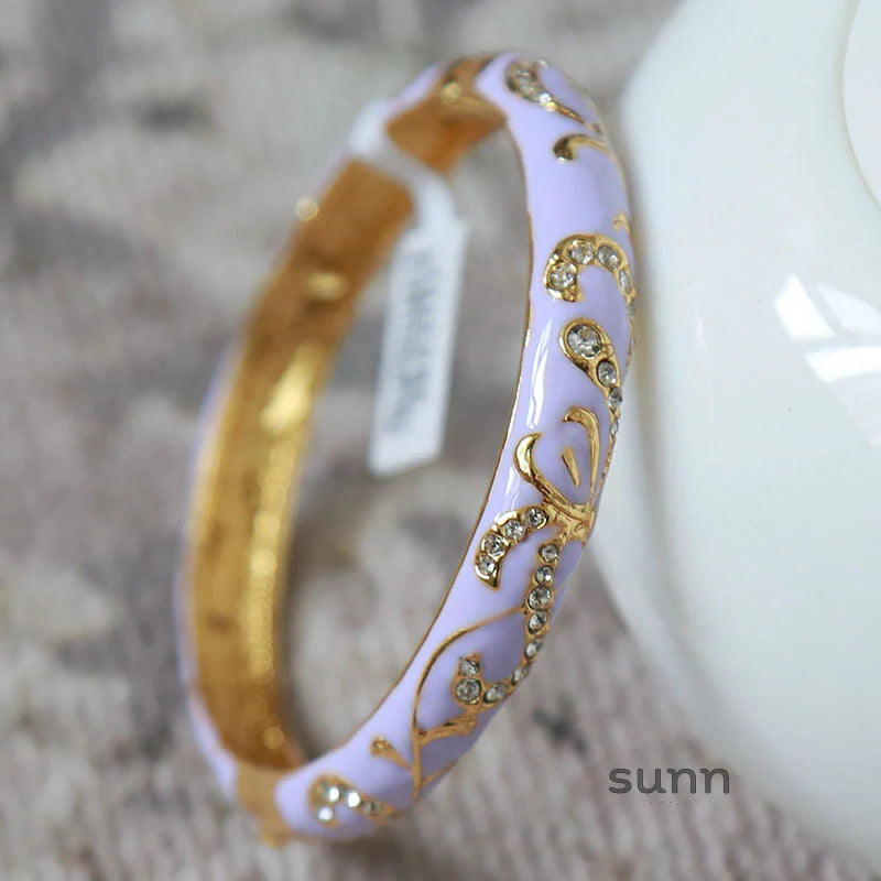 Nicolette Enamel Cuff Bracelet