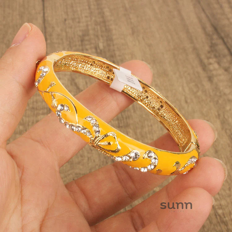 Nicolette Enamel Cuff Bracelet