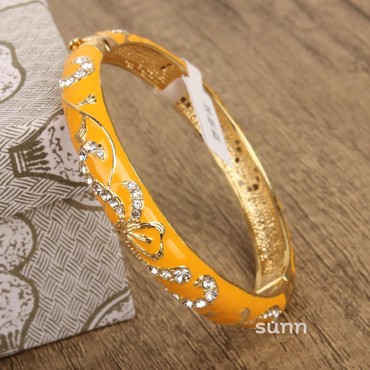 Nicolette Enamel Cuff Bracelet