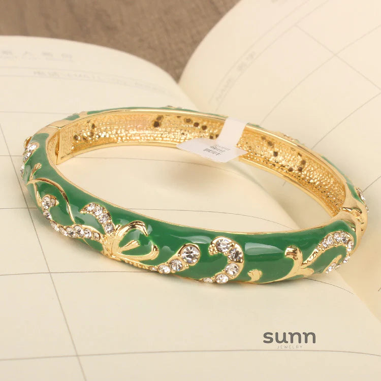 Nicolette Enamel Cuff Bracelet