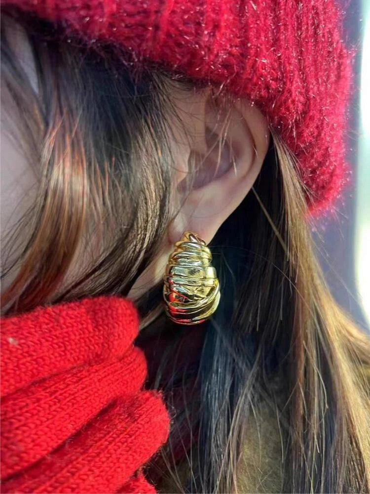 Nikita Sculptural Croissant Studs