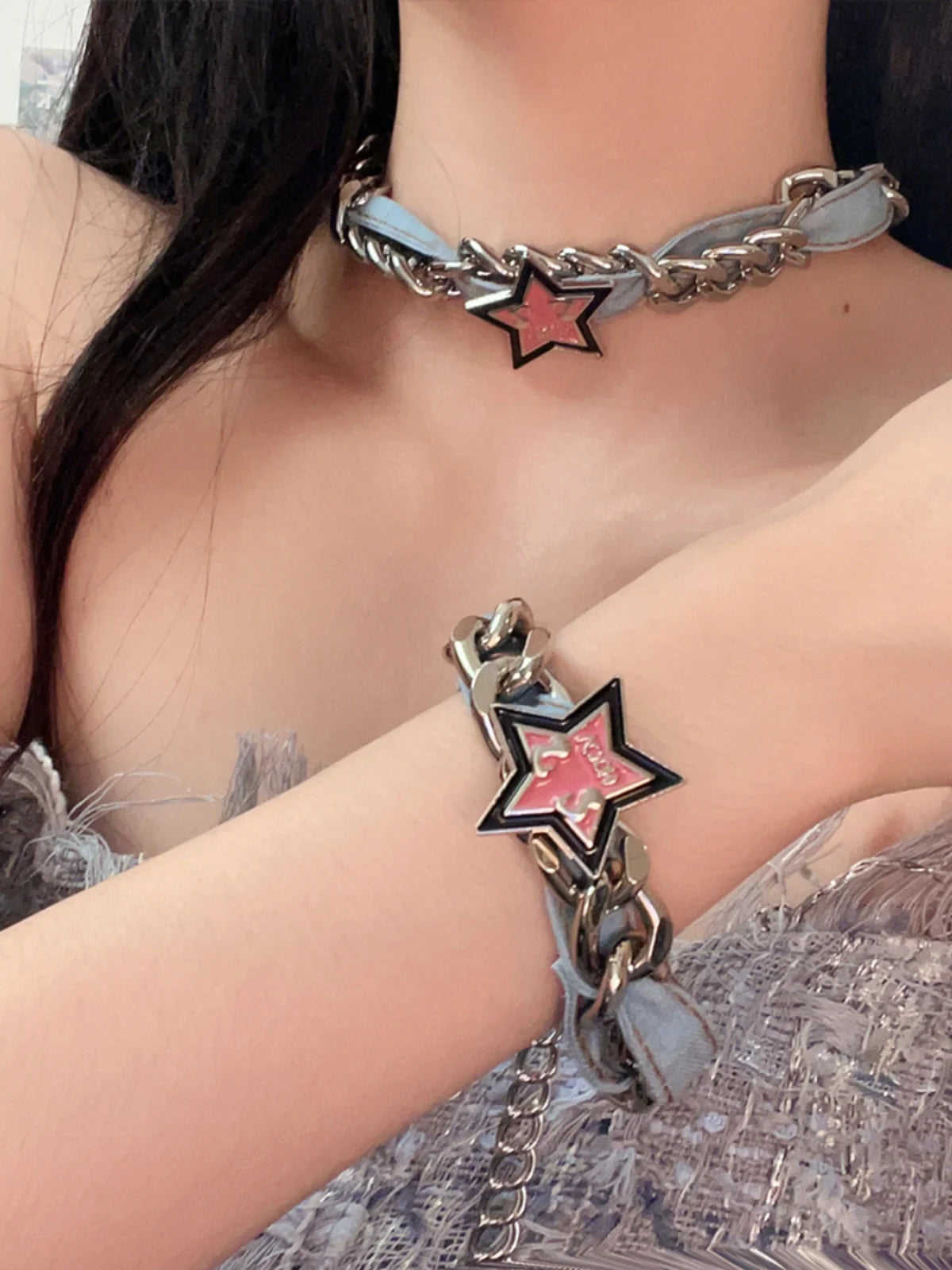 Nikita Star Denim Chain Set