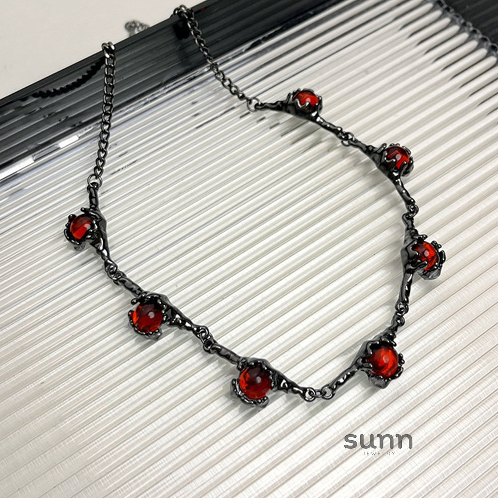Nikole Red Zircon Choker [T9AZNLW0]