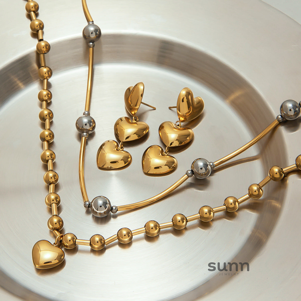 Nila Stainless Steel Heart Jewelry [CCO6WVES]