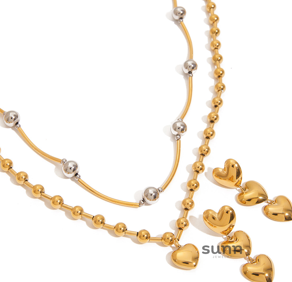 Nila Stainless Steel Heart Jewelry [8NT4FXWM]