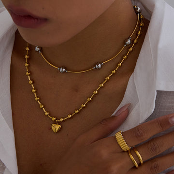 Nila Stainless Steel Heart Jewelry [7321Y7QD]