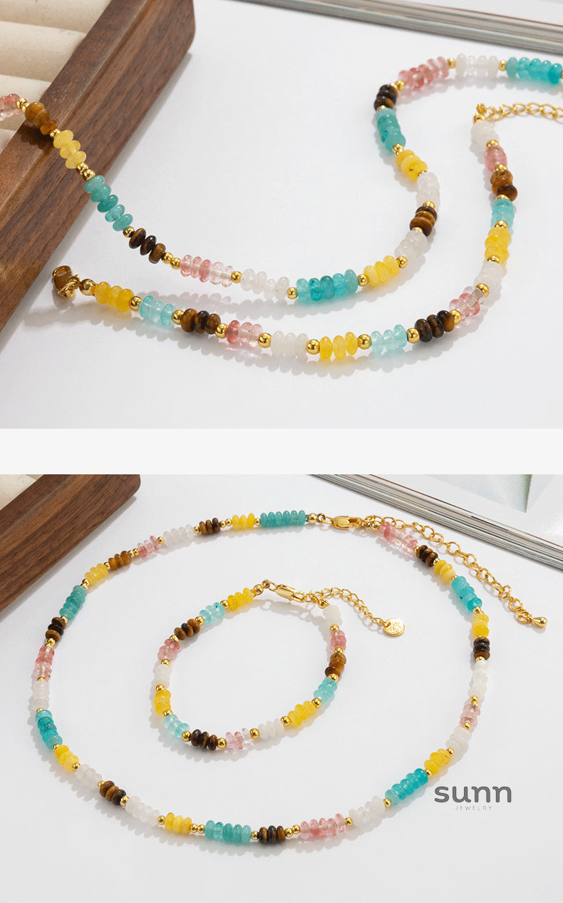 Nimrat Colorful Beaded Pearl Necklace [2RYI3SR2]