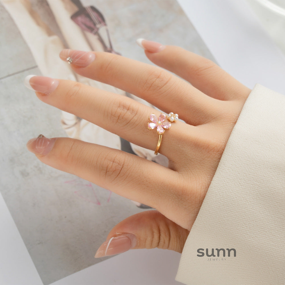 Nirvana Pink Bloom Ring [K0OVQ86P]