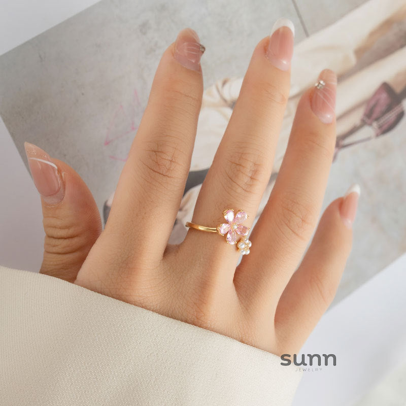 Nirvana Pink Bloom Ring [2IVW8ZHI]