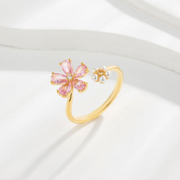 Nirvana Pink Bloom Ring [K0OVQ86P]