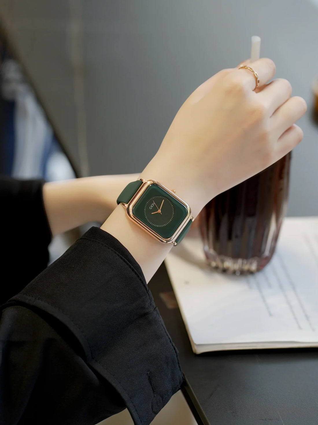 Nirvi Modern Rectangle Watch