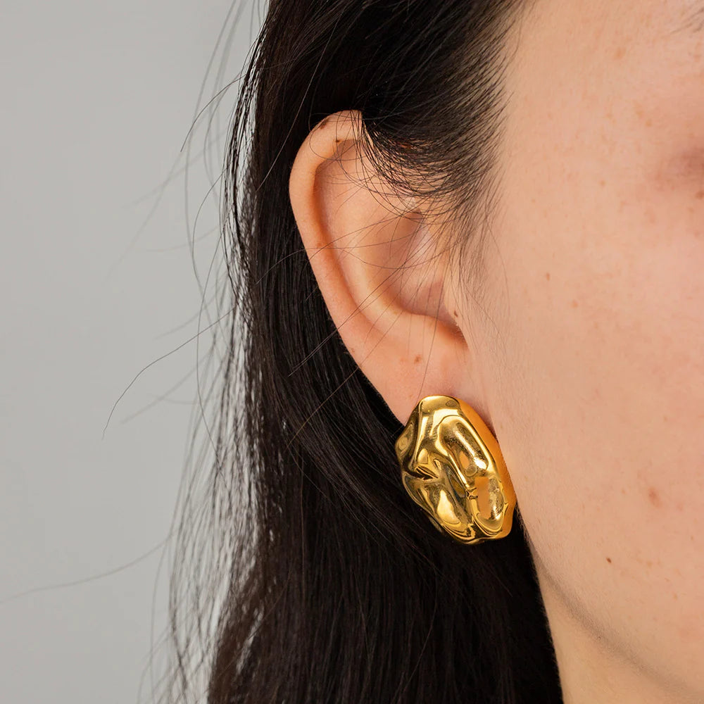 Nitara Hammered Stud Earrings