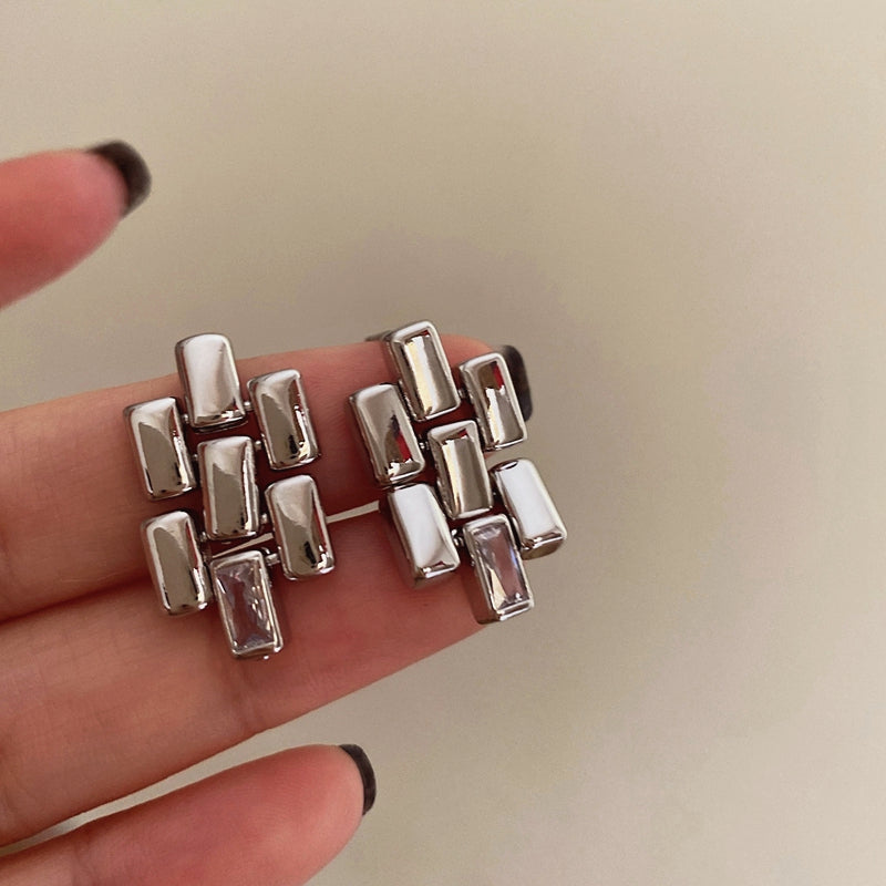 Nitara Sculptural Metal Drop Earrings [JBJSB9AS]