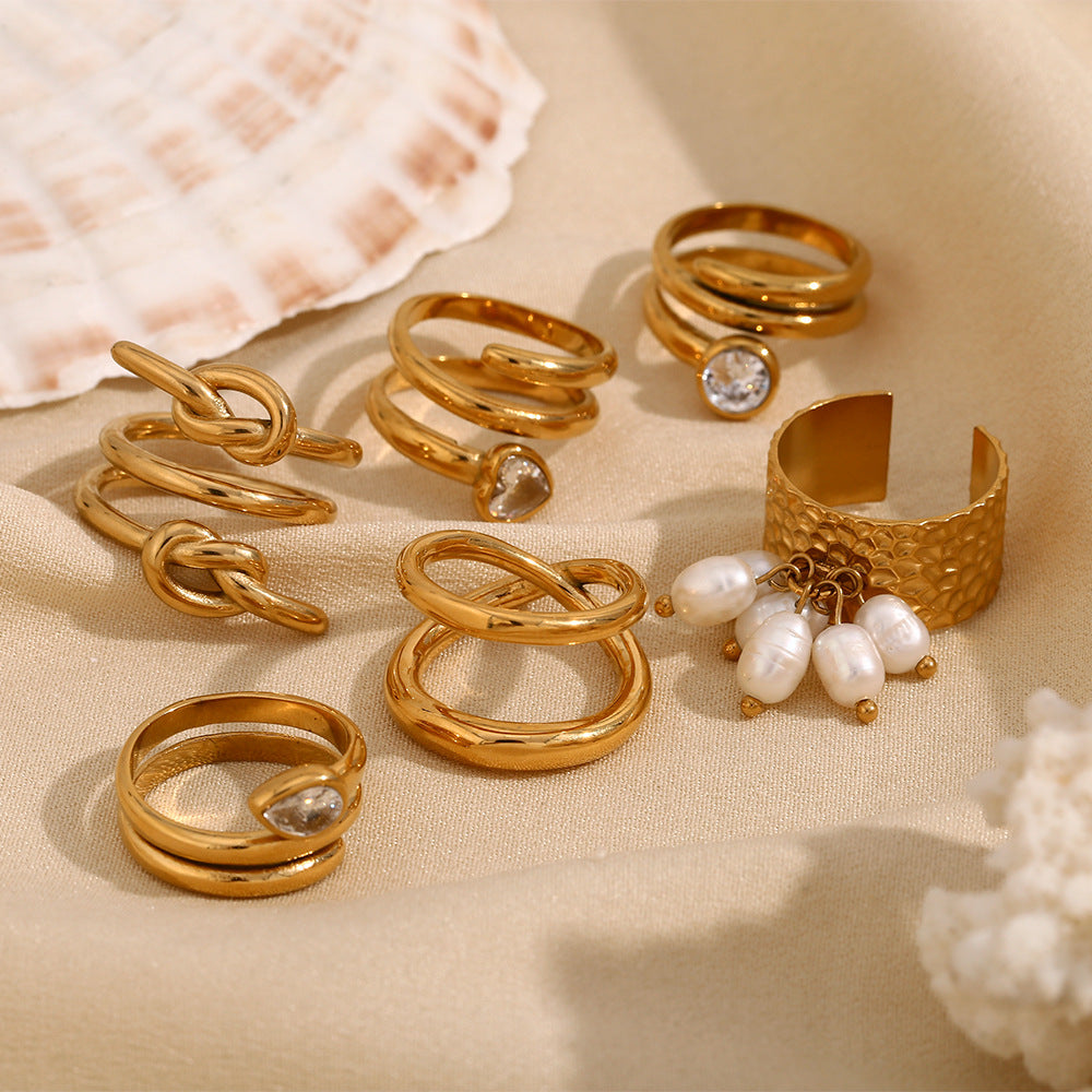 Niya Elegant Gold Rings [YPQ41DCI]
