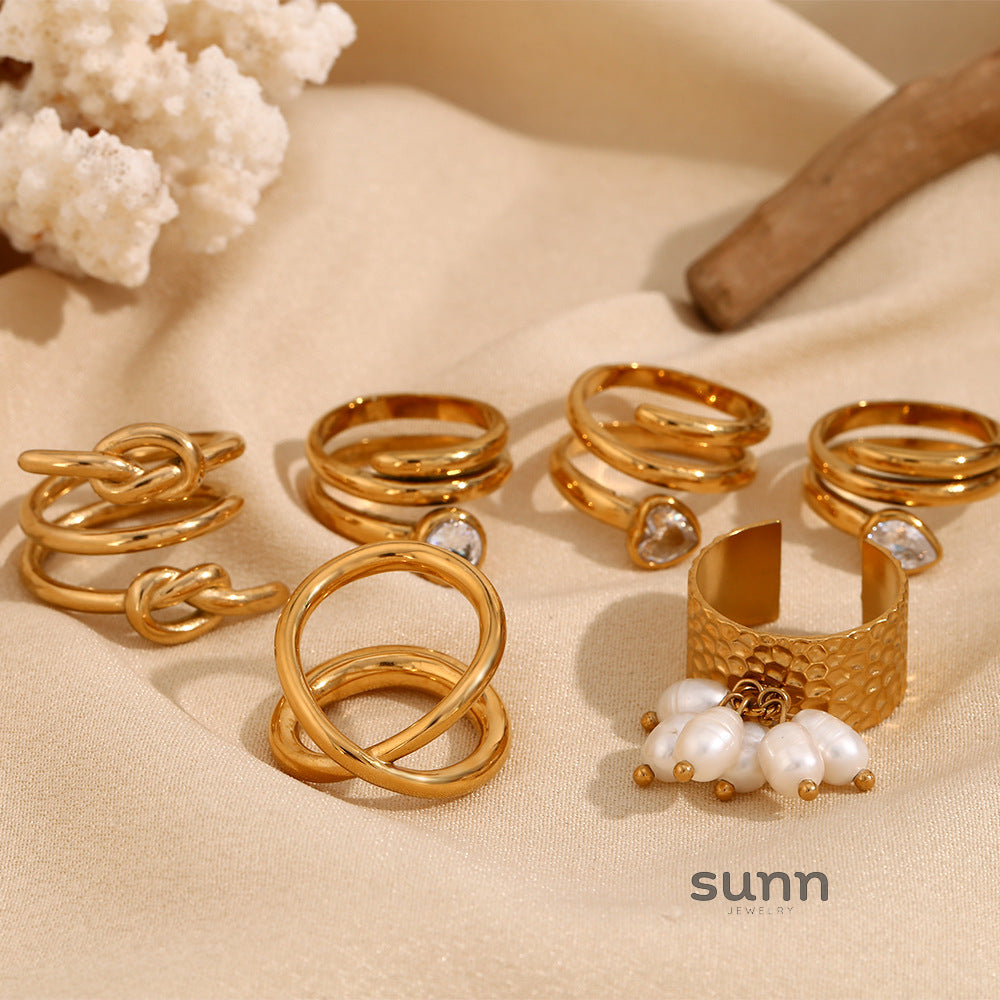 Niya Elegant Gold Rings [YPQ41DCI]