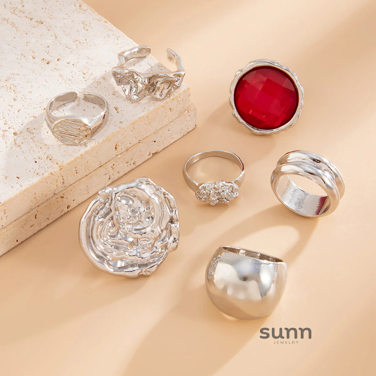 Niyah 7-Piece Ring Set