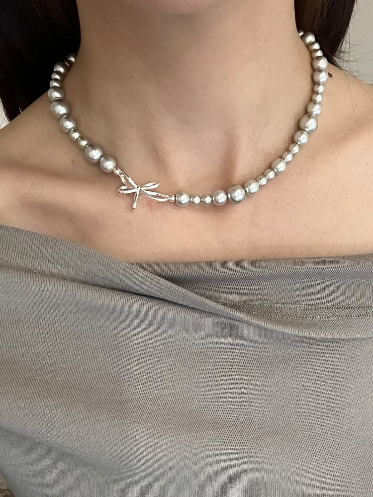 Niyah Bow Pearl Necklace [NK2X599D]
