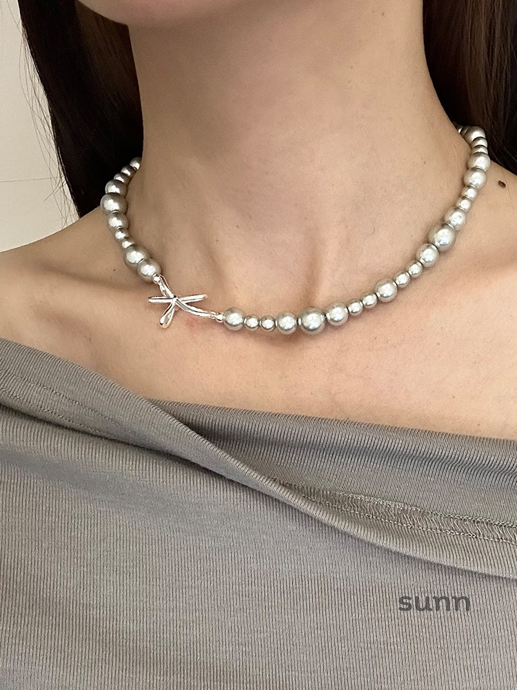 Niyah Bow Pearl Necklace [7W9SZ9LH]