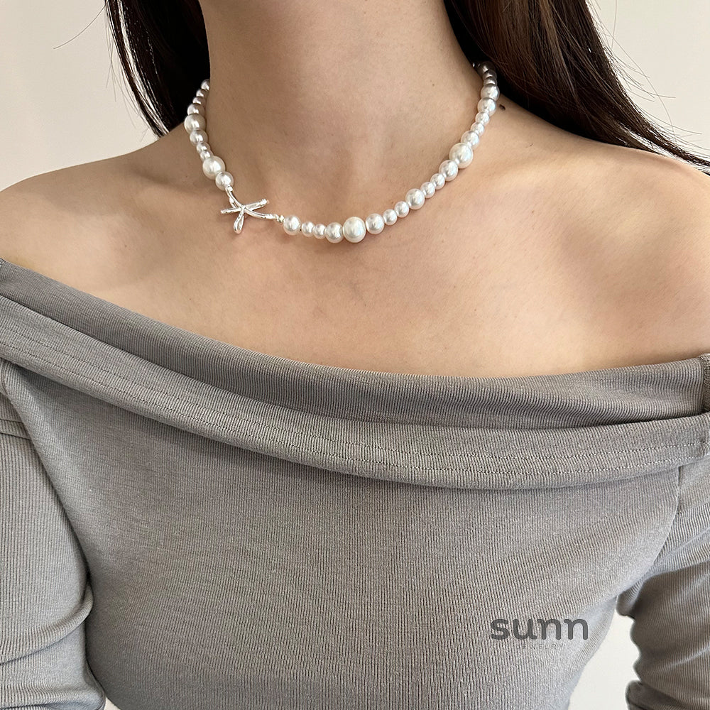 Niyah Bow Pearl Necklace [ORQ1P9BQ]