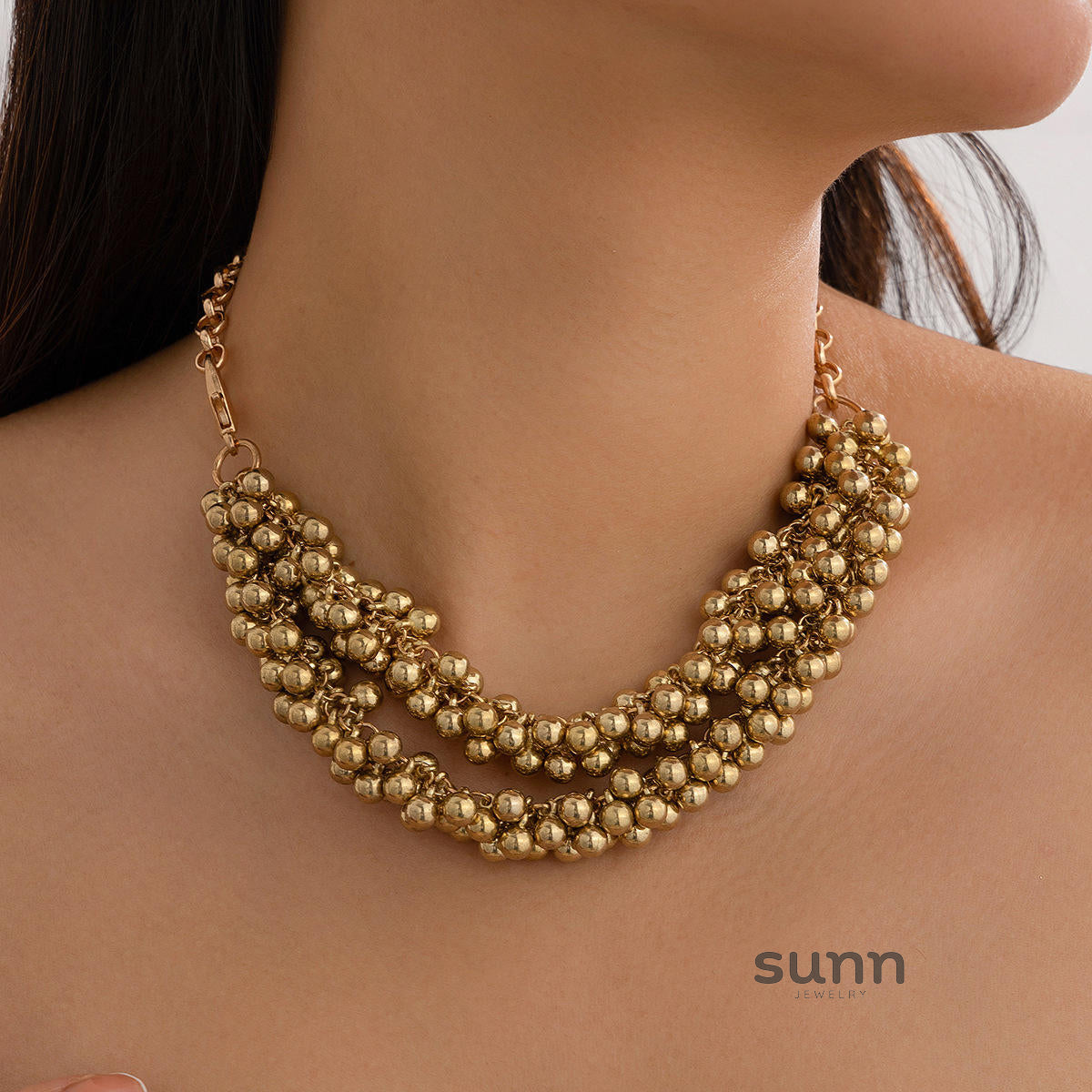 Niyah Layered Sphere Necklace [LDC6CST5]
