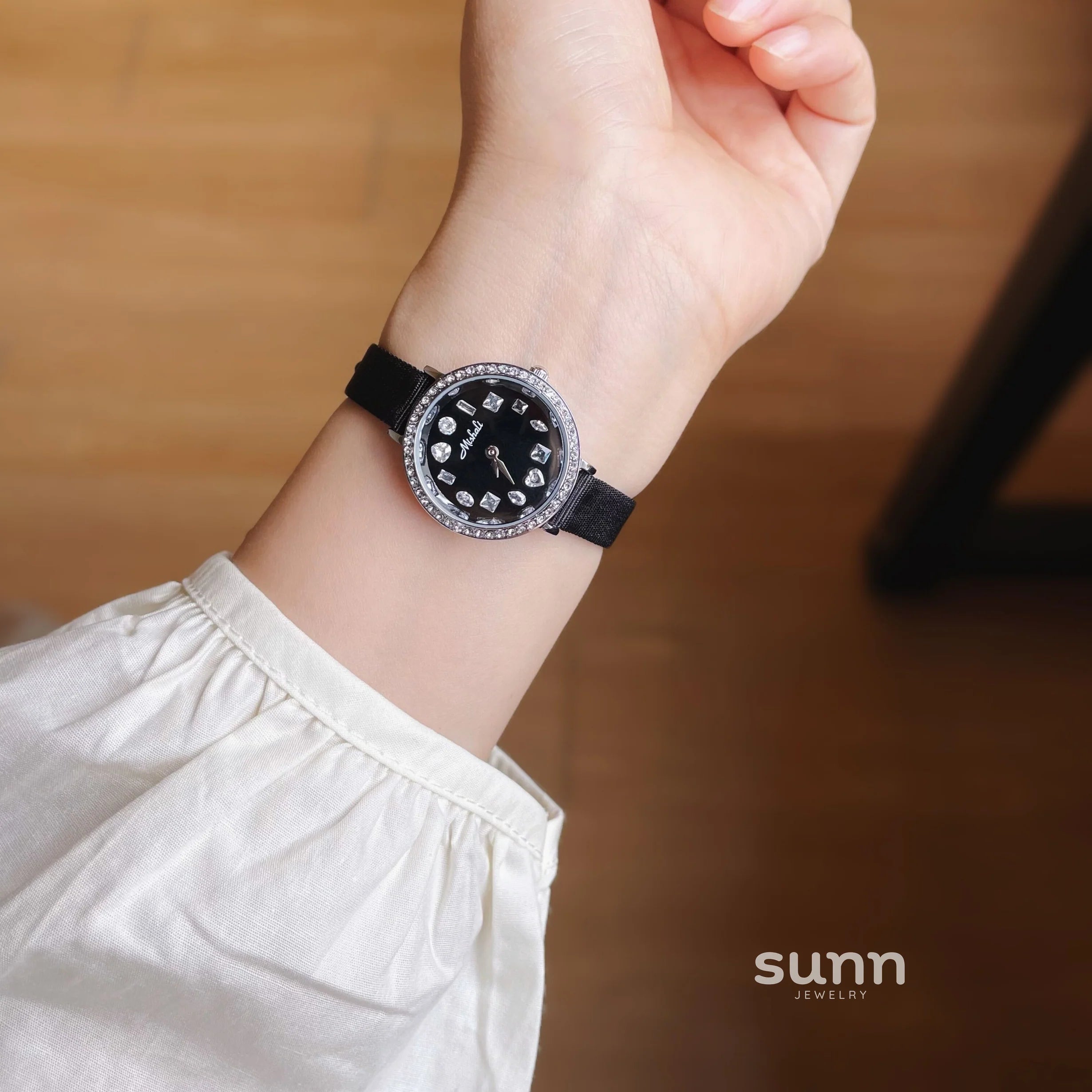 Noelani Zircon Round Dial Watch